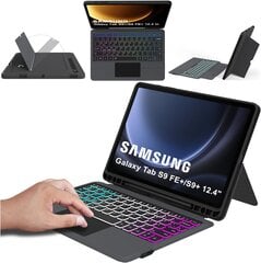 Чехол ROOFEI для Galaxy Tab S9 FE+/S9+ Plus 12,4 дюйма с клавиатурой QWERTZ цена и информация | Аксессуары для планшетов, электронных книг | pigu.lt