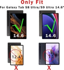 Чехол-клавиатура ROOFEI для Samsung Galaxy Tab S9 Ultra / S8 Ultra 14,6 дюймов (немецкая клавиатура) цена и информация | Чехлы для планшетов и электронных книг | pigu.lt