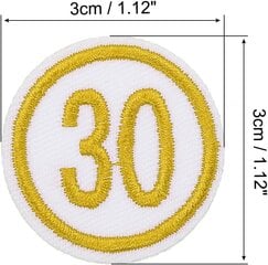 Карта поиска номерных пластырей 1-50, желтая, 50 штук, 3 x 3 см цена и информация | Аппликации, декорации, наклейки | pigu.lt