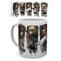 Attack on Titan - Mug 320 ml Character Montage kaina ir informacija | Žaidėjų atributika | pigu.lt