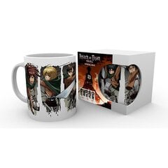 Attack on Titan - Mug 320 ml Character Montage kaina ir informacija | Žaidėjų atributika | pigu.lt