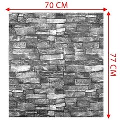 X10 панель 3D самоклеящиеся стеновые панели каменные кирпичные обои имитация стены цена и информация | Элементы декора для стен, потолка | pigu.lt