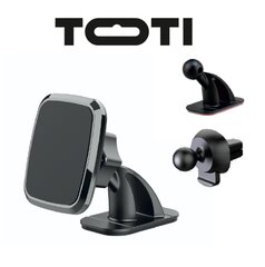 SEEK TOTI SEEK TOTI Magnetic Square Shape Car Holder with 3M Glue Mount (Black) kaina ir informacija | Telefono laikikliai | pigu.lt