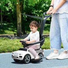 Važiuojantis automobilis su stūmimo strypu Aiyaplay, baltas kaina ir informacija | Žaislai kūdikiams | pigu.lt