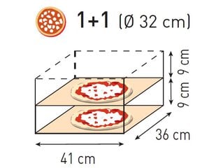 Dviguba picos orkaitė Basic Vetro 2/40 2 picos 2400W - Hendi 226674 kaina ir informacija | Mini krosnelės, orkaitės | pigu.lt