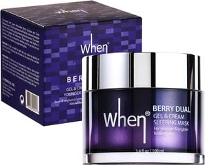 WHEN® Berry Dual Gel & Kreminė senėjimą stabdanti miego kaukė 100 ml kaina ir informacija | Veido kaukės, paakių kaukės | pigu.lt