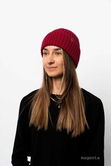 LYNX - 100% Merino Vilnos Kepurė, Lengva, Vieno, Sluoksnio, Unisex, Kopyto, Magenta цена и информация | Женские шапки | pigu.lt