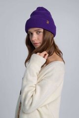 MOOSE - Kepurė 100% Merino Vilnos RWS, Labai šilta, dviguba, Violetinė цена и информация | Женские шапки | pigu.lt