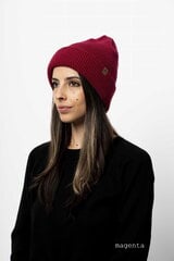 MOOSE - Kepurė 100% Merino Vilnos RWS, Labai šilta, dviguba, Magenta цена и информация | Женские шапки | pigu.lt