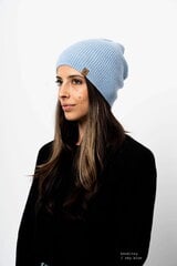 DEER - 100% Merino Vilnos Kepurė, Lengva, Vieno, Sluoksnio, Unisex, Kopyto, Šviesiai mėlyna kaina ir informacija | Kepurės moterims | pigu.lt