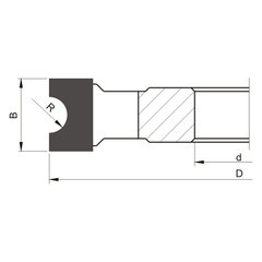 GLOBUS HM Закруглительная фреза R15 D120x30x4Z цена и информация | Фрезы | pigu.lt