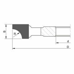 GLOBUS HM Закруглительная фреза R15 D120x30x4Z / правая цена и информация | Фрезы | pigu.lt