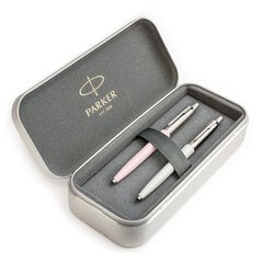 Parker Jotter Originals Pearl ir Pink tušinukų dovanų rinkinys metaliniame dėkle kaina ir informacija | Rašymo priemonės | pigu.lt