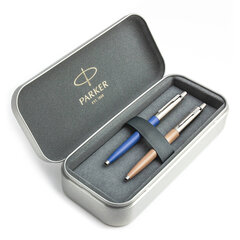 Parker Jotter Originals Blue and Beige dovanų rinkinys su metaliniu dėklu kaina ir informacija | Rašymo priemonės | pigu.lt