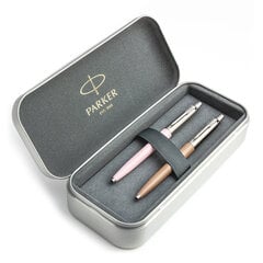 Parker Jotter Originals Pink ir Beige dovanų rinkinys su metaliniu dėklu kaina ir informacija | Rašymo priemonės | pigu.lt