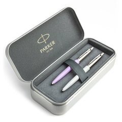 Parker Jotter Originals Lilac and Pearl dovanų rinkinys su metaliniu dėklu kaina ir informacija | Rašymo priemonės | pigu.lt