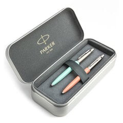 Parker Jotter Originals Mint ir Powder Pink dovanų rinkinys su metaliniu dėklu kaina ir informacija | Rašymo priemonės | pigu.lt