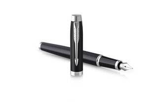 Parker IM Essential Matte Black CT (F) rašiklis su graviravimu цена и информация | Письменные принадлежности | pigu.lt