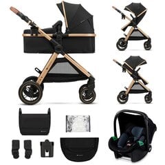 Universalus vežimėlis Kinderkraft Esme 3in1, Pure Black kaina ir informacija | Vežimėliai | pigu.lt