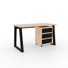 Письменный стол ADRK Furniture Iwo I, коричневый/черный цена и информация | Компьютерные, письменные столы | pigu.lt