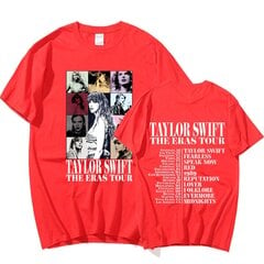 Taylor Swift The Eras Tour International Vyriški moteriški trumpi marškinėliai su apvalia apykakle.3XL kaina ir informacija | Moteriški šortai | pigu.lt