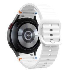 TECH-PROTECT SILIKONINIS SPORTINIS SAMSUNG GALAXY WATCH 4 | 5 | 5 PRO | 6 | 7 | FE WHITE kaina ir informacija | Išmaniųjų laikrodžių ir apyrankių priedai | pigu.lt