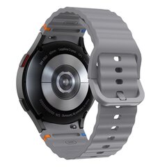 TECH-PROTECT SILIKONINIS SPORTINIS SAMSUNG GALAXY WATCH 4 | 5 | 5 PRO | 6 | 7 | FE CRAYON GREY kaina ir informacija | Išmaniųjų laikrodžių ir apyrankių priedai | pigu.lt