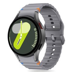 TECH-PROTECT SILIKONINIS SPORTINIS SAMSUNG GALAXY WATCH 4 | 5 | 5 PRO | 6 | 7 | FE CRAYON GREY kaina ir informacija | Išmaniųjų laikrodžių ir apyrankių priedai | pigu.lt