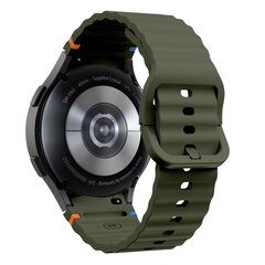 TECH-PROTECT SILIKONINIS SPORTINIS SAMSUNG GALAXY WATCH 4 | 5 | 5 PRO | 6 | 7 | FE ARMY GREEN kaina ir informacija | Išmaniųjų laikrodžių ir apyrankių priedai | pigu.lt