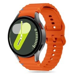 TECH-PROTECT SILIKONINIS SPORTINIS SAMSUNG GALAXY WATCH 4 | 5 | 5 PRO | 6 | 7 | FE ORANŽINIS kaina ir informacija | Išmaniųjų laikrodžių ir apyrankių priedai | pigu.lt