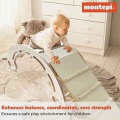 Laipynė - čiuožykla Montessori Montepi, 85 cm, balta цена и информация | Детские столы и стулья | pigu.lt