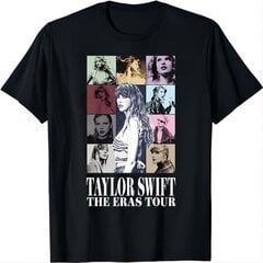 Taylor Swift The Eras Tour International Vyriški moteriški trumpi marškinėliai su apvalia apykakle.3XL kaina ir informacija | Moteriški šortai | pigu.lt