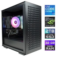 Kompiuteris MonsterX i5 14500 32GB 2TB NVME RTX4070S kaina ir informacija | Stacionarūs kompiuteriai | pigu.lt