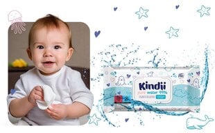 Детские влажные салфетки Kindii Pure - 99% Очищенная Вода цена и информация | Одноразовые пеленки и влажные салфетки | pigu.lt