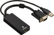 HAMA VGA+USB Converter for HDMI kaina ir informacija | Kabeliai ir laidai | pigu.lt