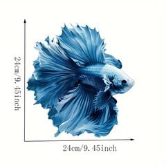 'Vibrant blue betta fish lipnus sienų lipdukas – puikiai tinka vonios kambario' kaina ir informacija | Interjero lipdukai | pigu.lt