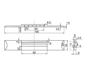 Tiltelis (bridge) klasikinei gitarai Kera Audio CL-MG kaina ir informacija | Priedai muzikos instrumentams | pigu.lt