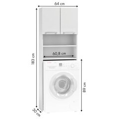 Vonios skalbimo mašinos spintelė su lentynomis 183cm ModernHome kaina ir informacija | Lentynos | pigu.lt