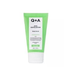 Q+A - MINI AHA Exfoliator Body Scrub - Wygładzający peeling do ciała z kwasami AHA, 50 ml kaina ir informacija | Veido aliejai, serumai | pigu.lt