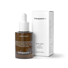 "Transparent Lab" - "Super C" serumas, 30 ml - serumas su vitaminu C 5 % ir hialurono rūgštimi kaina ir informacija | Veido aliejai, serumai | pigu.lt