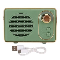 Retro Bluetooth 5.0 garsiakalbis Vintage Mini Bluetooth garsiakalbis atminties kortelė AUX USB įkraunamas MP3 grotuvas stovyklavimo vakarėliui Dovana žalia kaina ir informacija | Garso kolonėlės | pigu.lt