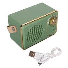 Retro Bluetooth 5.0 garsiakalbis Vintage Mini Bluetooth garsiakalbis atminties kortelė AUX USB įkraunamas MP3 grotuvas stovyklavimo vakarėliui Dovana žalia kaina ir informacija | Garso kolonėlės | pigu.lt