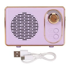 Retro Bluetooth 5.0 garsiakalbis Vintage Mini Bluetooth garsiakalbis atminties kortelė AUX USB įkraunamas MP3 grotuvas stovyklavimo vakarėliui dovana violetinė kaina ir informacija | Garso kolonėlės | pigu.lt