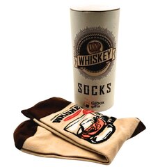 Originalios kojinės dovanų dėžutėje Whiskey Socks, smėlio spalvos kaina ir informacija | Originalios kojinės | pigu.lt