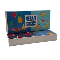 Originalios kojinės dovanų dėžutėje Vegan Socks, 2 poros, įvairių spalvų kaina ir informacija | Originalios kojinės | pigu.lt