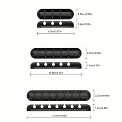 'Sutvarkykite savo stalą su silikoniniu kabelio ritiniu – 3/5/7 skylės usb kabeliams' kaina ir informacija | Tvirtinimo detalės | pigu.lt