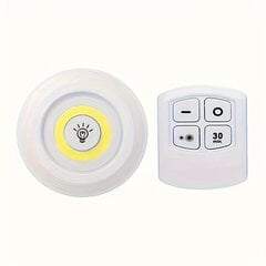 '6 vnt / 3 vnt / 1 vnt smart wireless led apšvietimas po spintele cob naktinis žibintas su nuotolinio valdymo pulteliu' kaina ir informacija | Žibintuvėliai, prožektoriai | pigu.lt