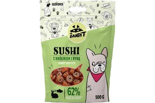 Mr. Bandit Sushi triušiena su žuvimi, 500 g kaina ir informacija | Skanėstai šunims | pigu.lt