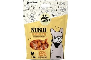 Mr. Bandit Sushi vištiena su žuvimi, 500 g kaina ir informacija | Skanėstai šunims | pigu.lt