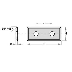 HM ATSARGINĖS GELEŽTĖS 49,5X9X1,5 MM / KETURPUSĖS HC05 / 10 VNT. / 2 SKYLĖS kaina ir informacija | Frezos | pigu.lt